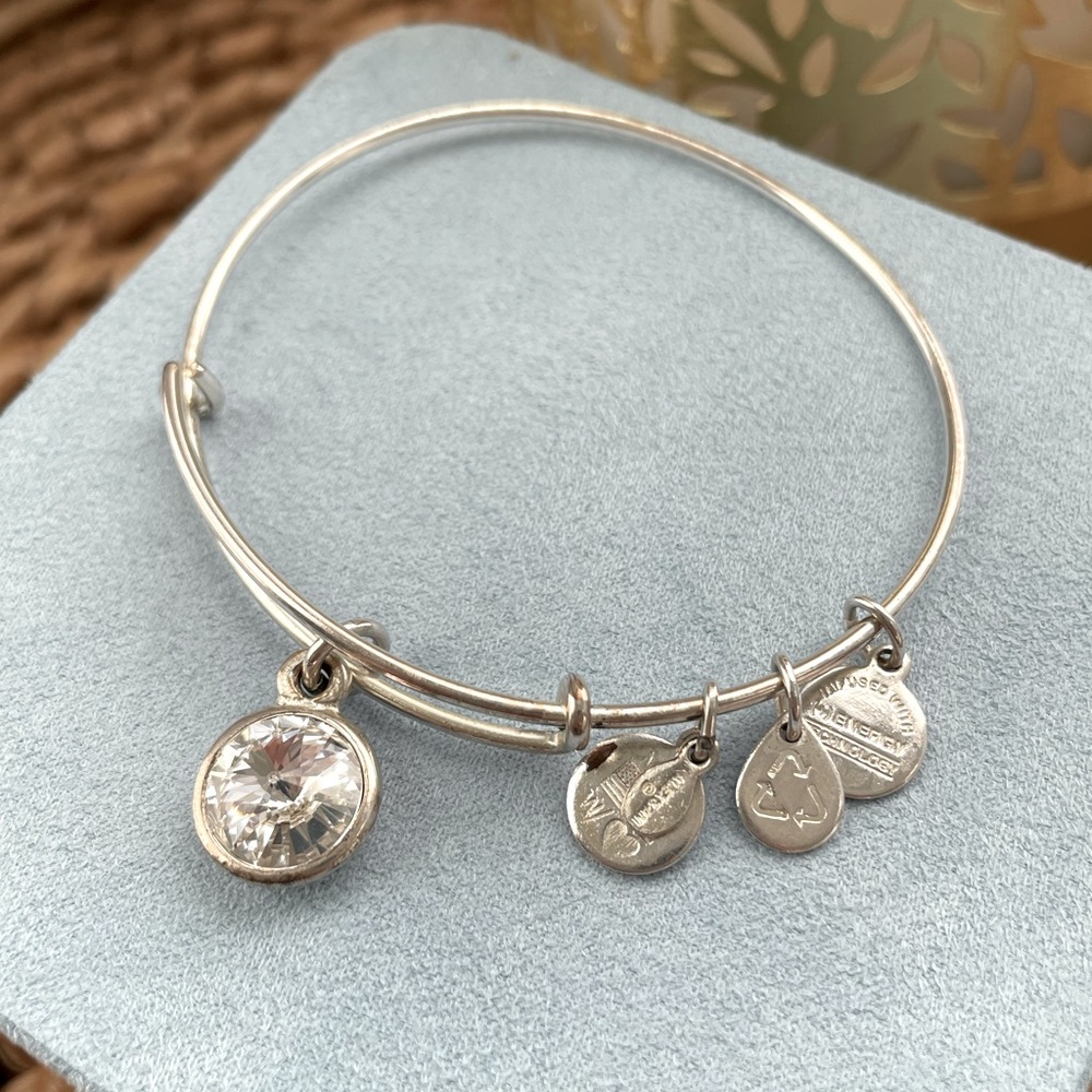 🤍 Alex and Ani Crystal Charm Bangle Bracelet 🤍
